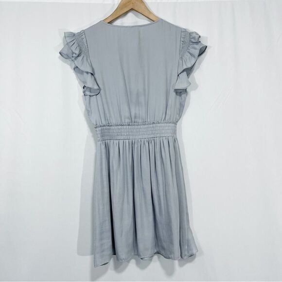 Anthropologie Dolan Adelaide Mini Dress Blue Grey S - Picture 6 of 9